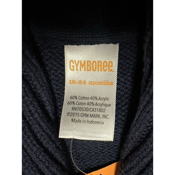 NEW Gymboree Toddler 18-24 Months Boys Navy Blue Argyle Cardigan Sweater Preppy - Picture 5 of 5